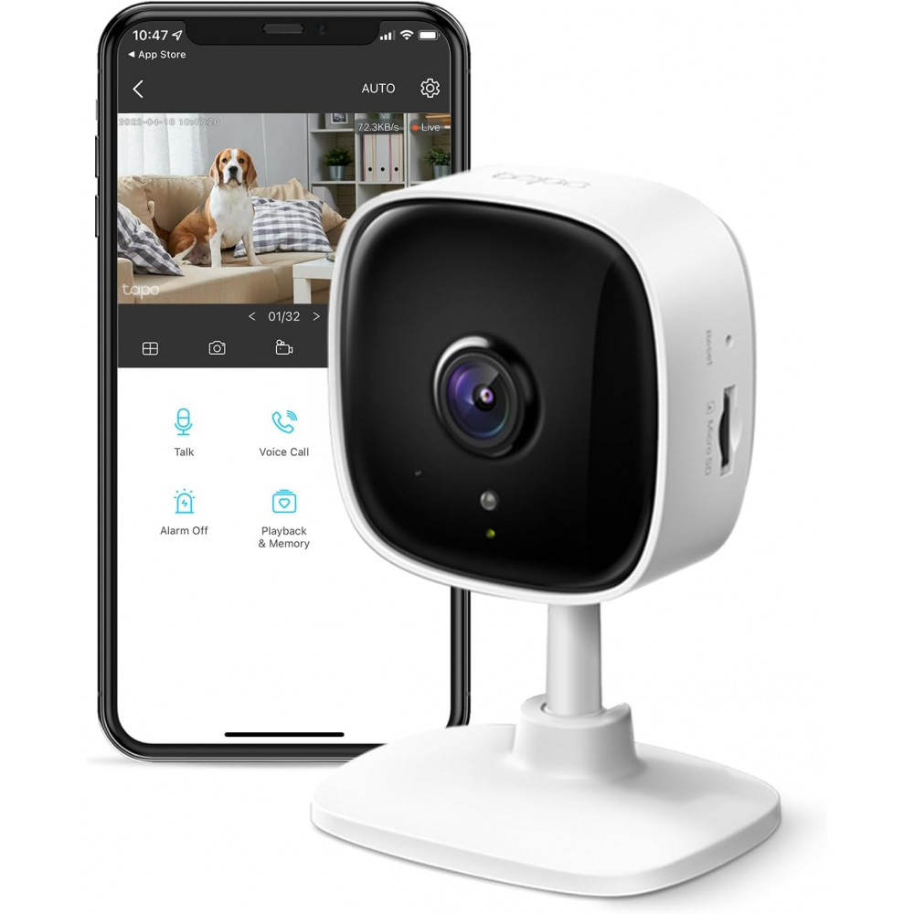 TP-Link Tapo 1080P Indoor Security Camera for Baby Monitorome (Tapo C100)