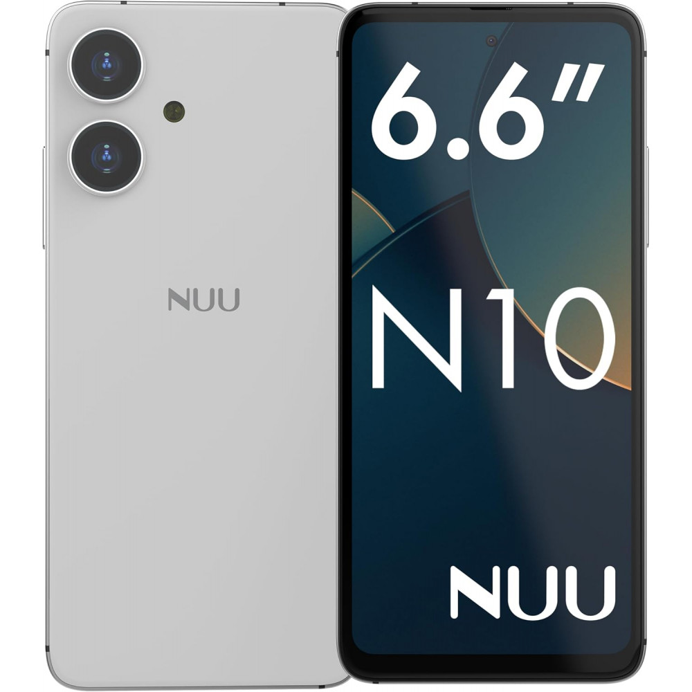 NUU N10 Basic Cell Phone for T-Mobile, Mint, Metro, Qlink, Tello and More 4GB/128GB, Perfect for Teenagers, Dual SIM 4G, Octa-Core 6.6