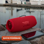 JBL CHARGE 5 - Portable Waterproof (IP67) Bluetooth Speaker with Powerbank USB Charge out, 20 hours playtime, JBL Partyboost (Black) 

Translated to en-gb: JBL CHARGE 5 - Portable Waterproof (IP67) Bluetooth Speaker with Powerbank USB Charge out, 20 hours